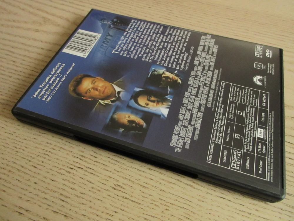 THE GENERAL'S DAUGHTER, J. TRAVOLTA, M. STOWE, GB OBAL, DVD FILM