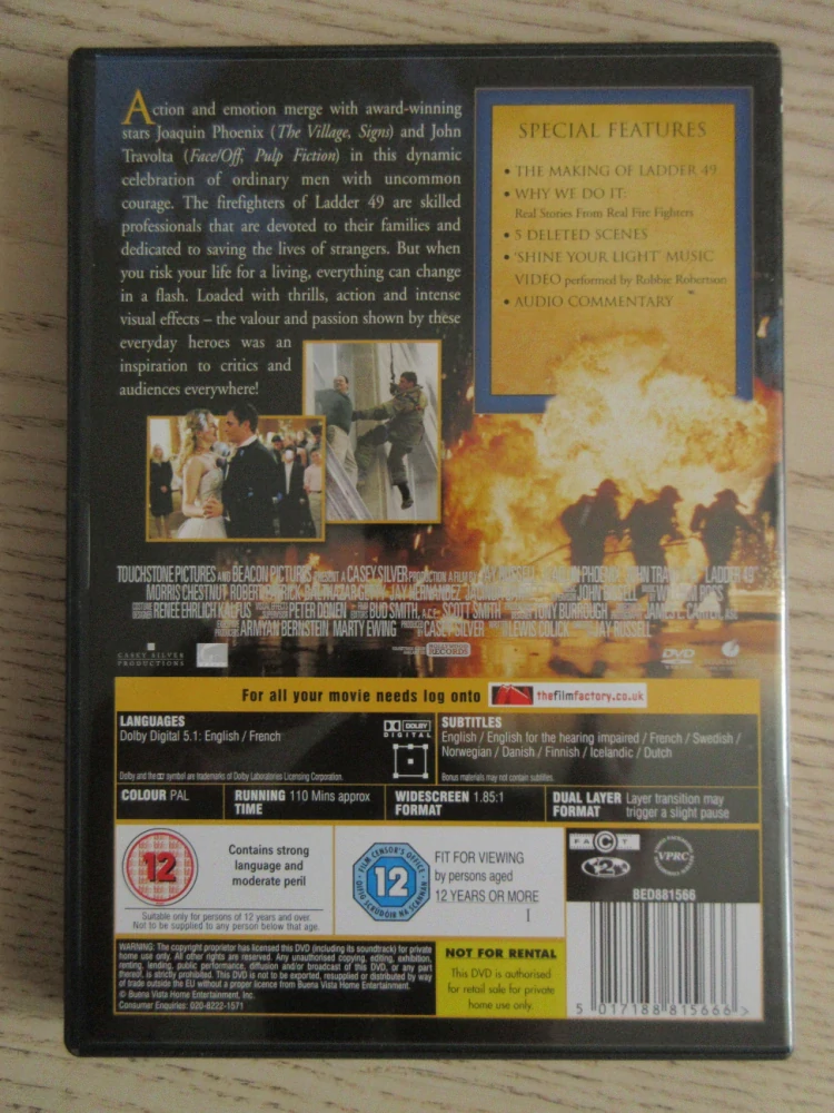 LADDER 49, J. PHOENIX, J. TRAVOLTA, GB OBAL, DVD FILM
