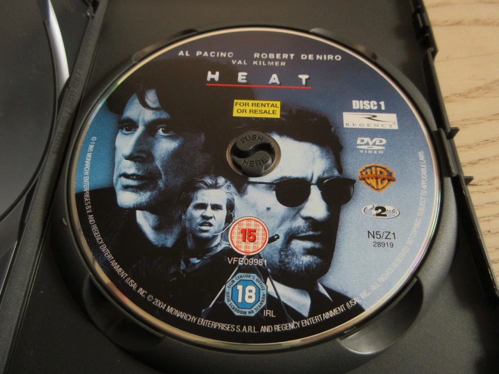 HEAT, AL PACINO, R. DENIRO, V. KILMER, GB OBAL, 2X DVD FILM