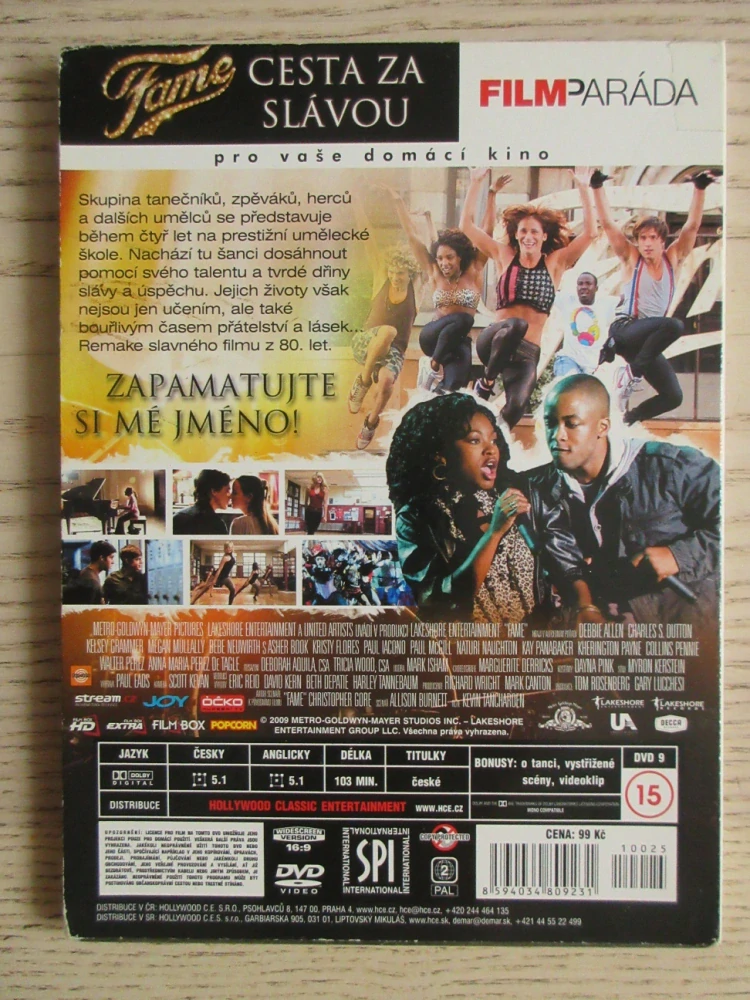 FAME, CESTA ZA SLÁVOU, P. IACONO, A. BOOK, K. FLORES, DVD FILM