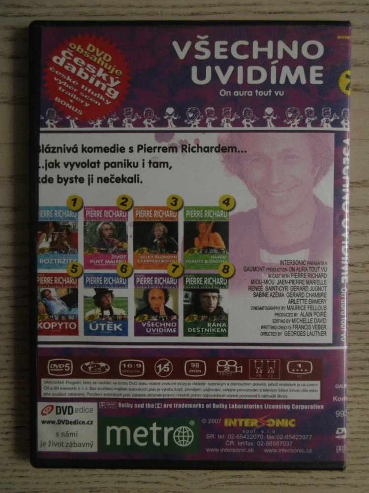 VŠECHNO UVIDÍME, 7., P. RICHARD, DVD FILM