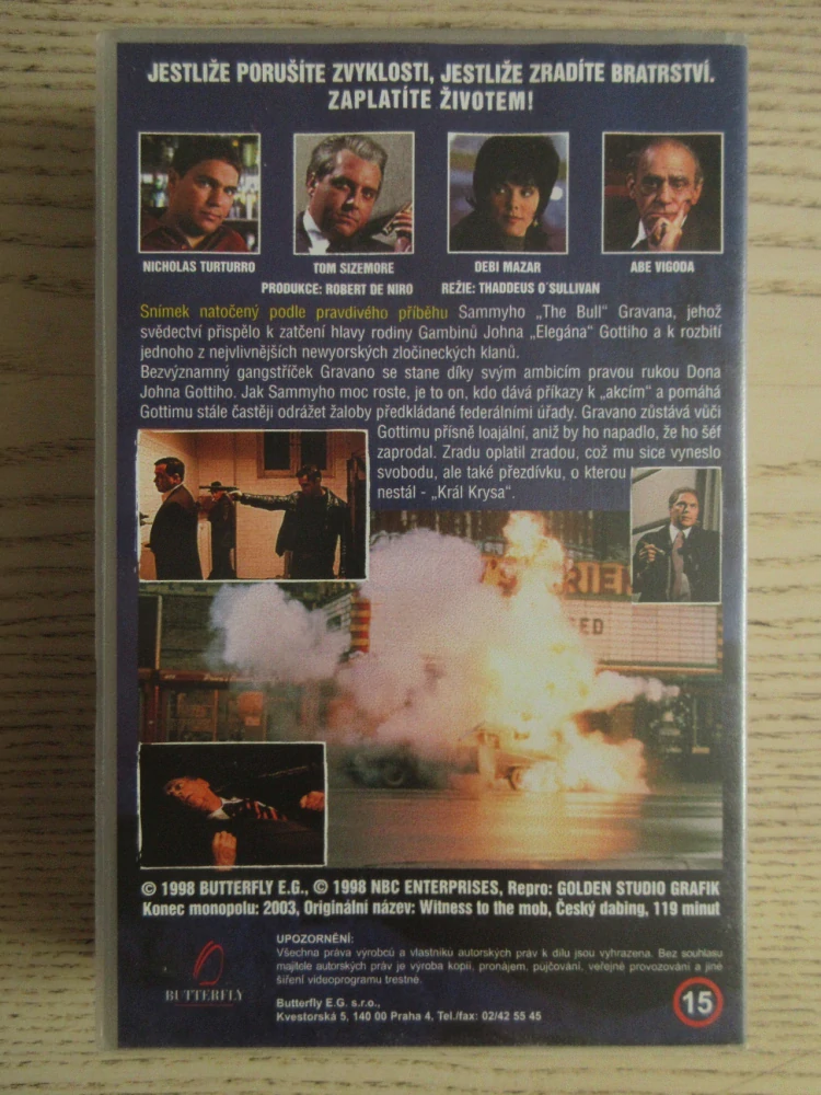 PRÁSKAČ, R. DE NIRO, T. SIZEMORE, VHS