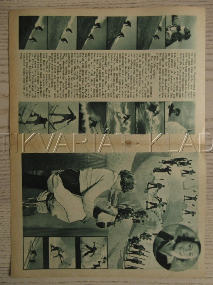 BÍLÉ OPOJENÍ, R: A. FANCK, H. CHNEIDER, L. RIEFENSTAHLOVÁ, NĚMECKY, BIO PROGRAM ZŠ Č. 53, 1932