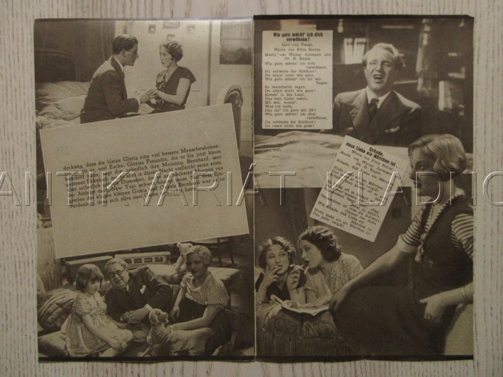 MELODIE LÁSKY, R: G. JACOBY, R. TAUBER, L. DEYERSOVÁ, A. WOHLBRÜCK, NĚMECKY, BIO PROGRAM ZŠ Č. 97, 1932