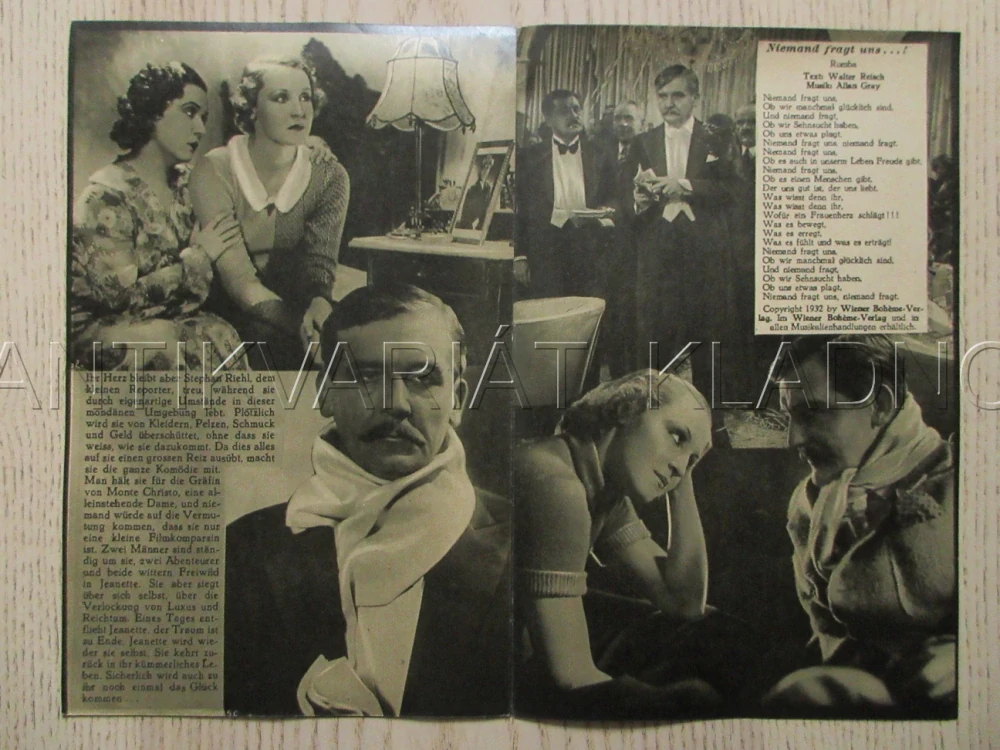 HRABĚNKA MONTE CRISTO, R: K. HARTL, B. HELMOVÁ, R. FOSTER, L. ENGLISCHOVÁ, NĚMECKY, BIO PROGRAM ZŠ Č. 109, 1932