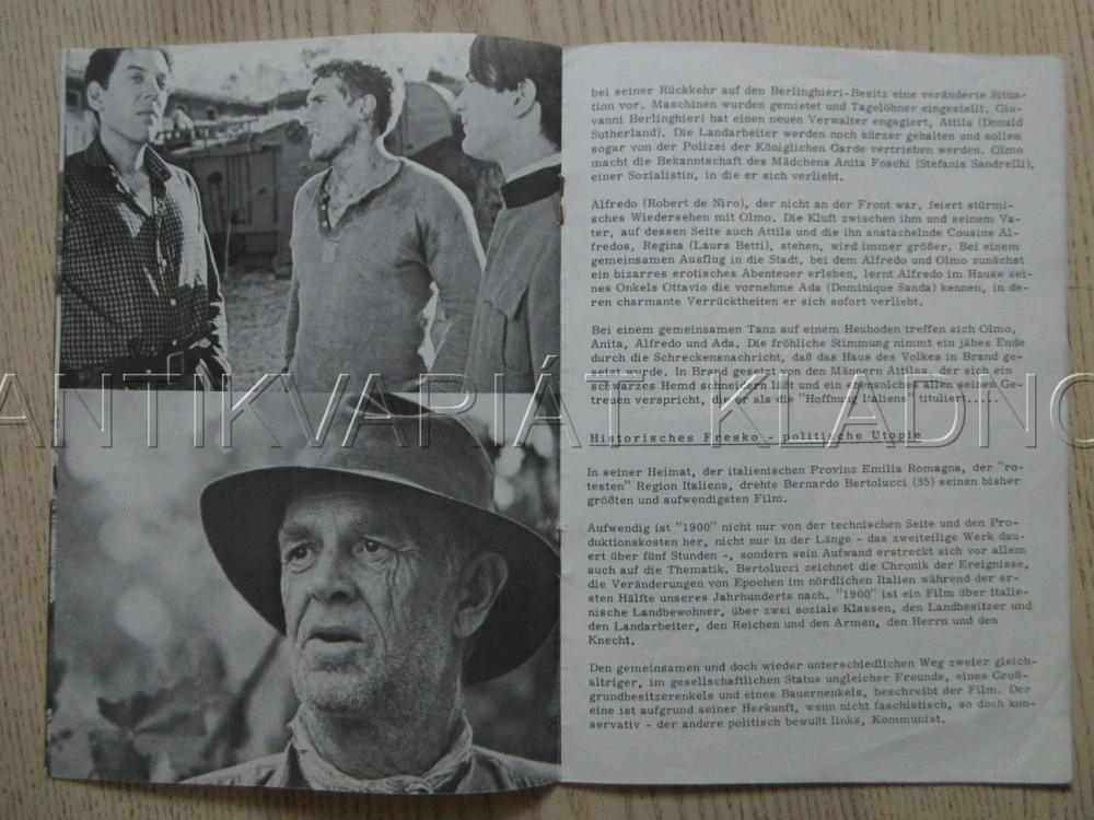 XX. STOLETÍ, 1900, G. DÉPARDIEU, R. DE NIRO, B. LANCASTER, BIO PROGRAM Č. 192
