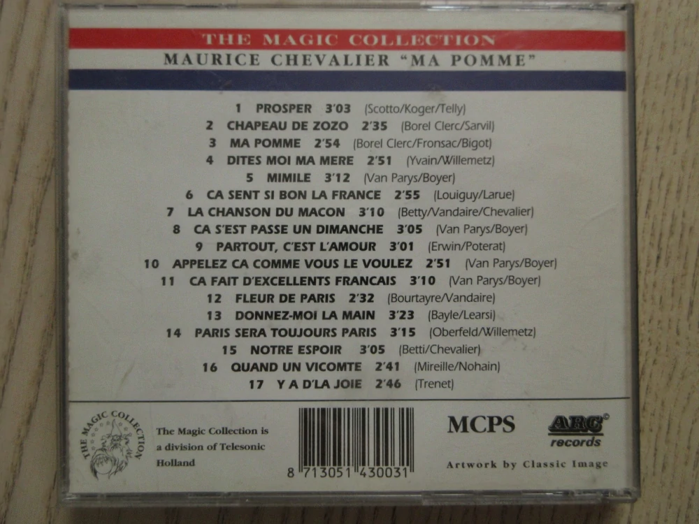 MAURICE CHEVALIER, MA POMME, CD HUDBA