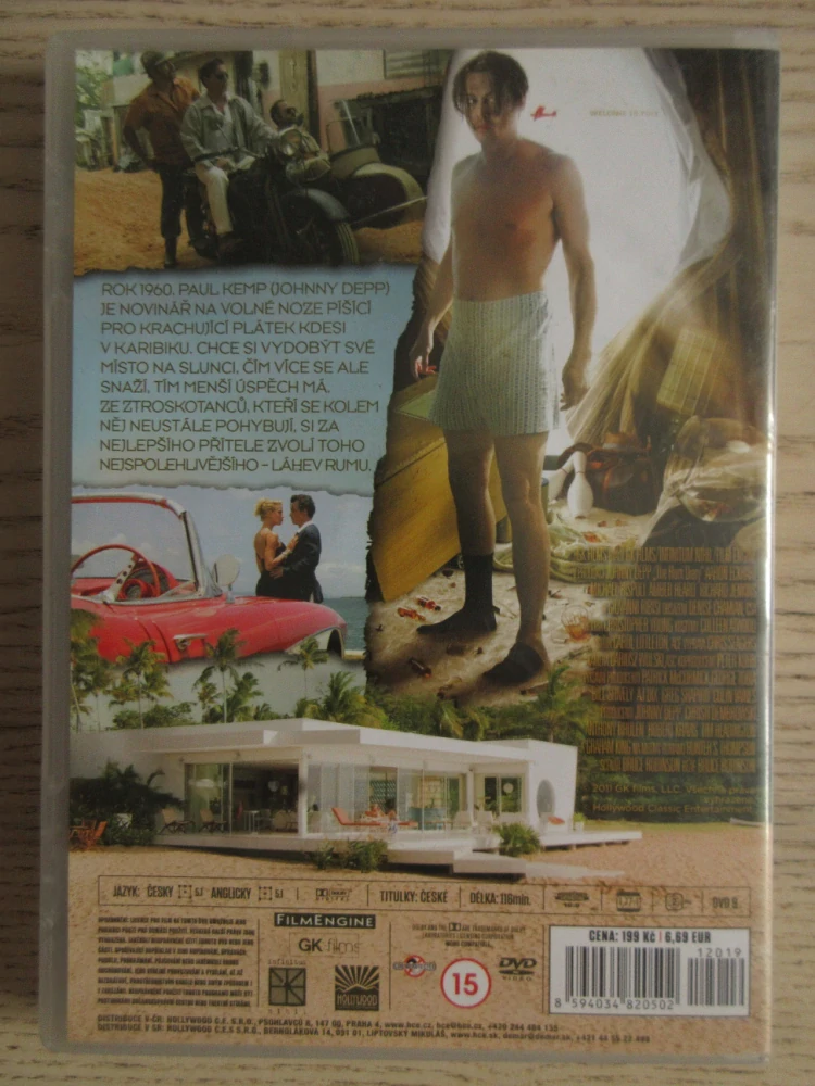 RUMOVÝ DENÍK, J. DEPP, DVD FILM
