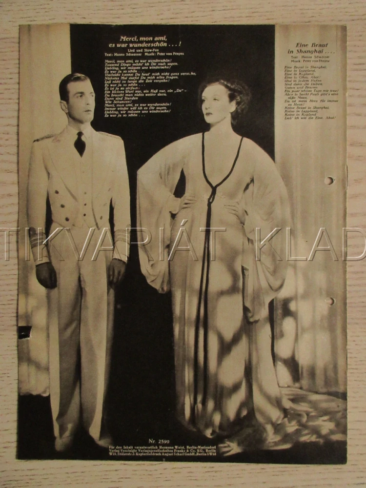 PREMIÉRA ...A TANEC POKRAČUJE, Z. LEANDER, K. MARTELL, A. HÖRBIGER, FILM RAKOUSKO, FILM KURIER VBŠ Č. 2599