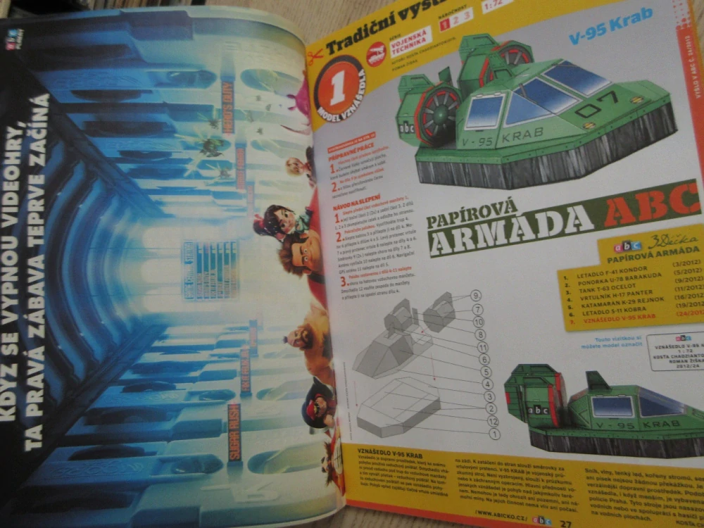 ABC, 24/2012, KOMPLETNÍ DÉČKA, VOJENSKÁ TECHNIKA - VZNÁŠEDLO