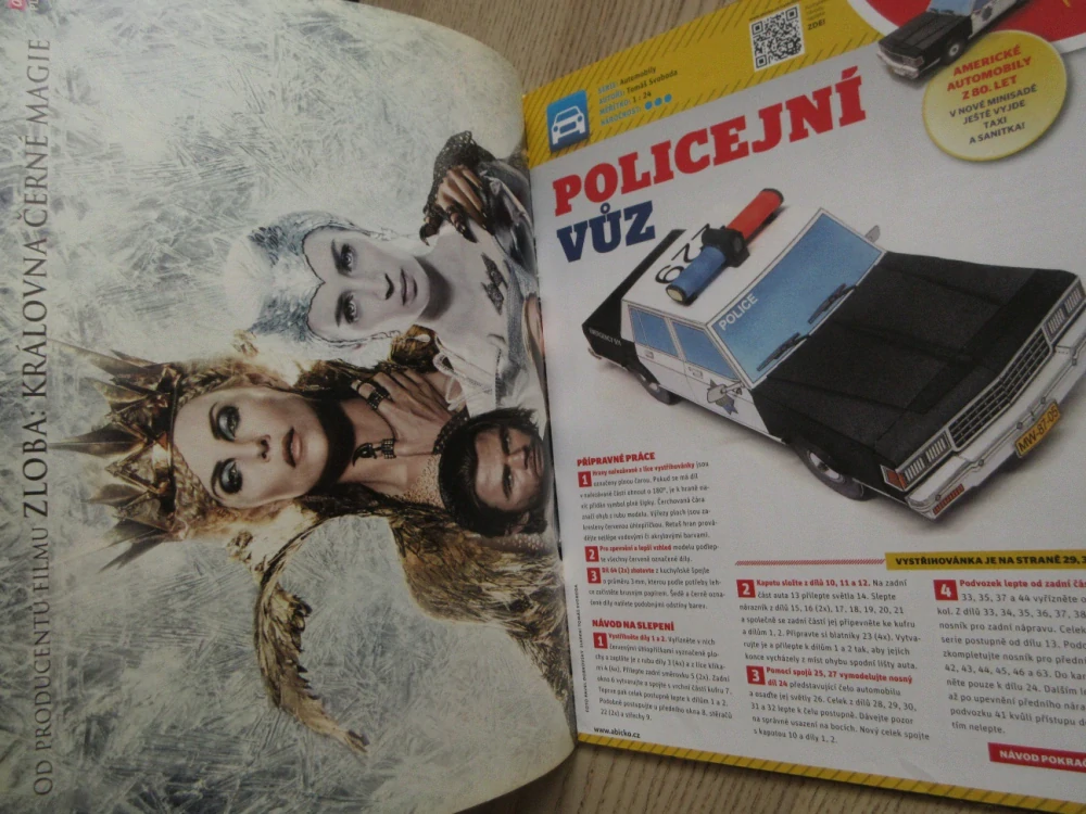 ABC, 9/2016, KOMPLETNÍ DÉČKA, DOPRAVA - POLICEJNÍ VŮZ, 