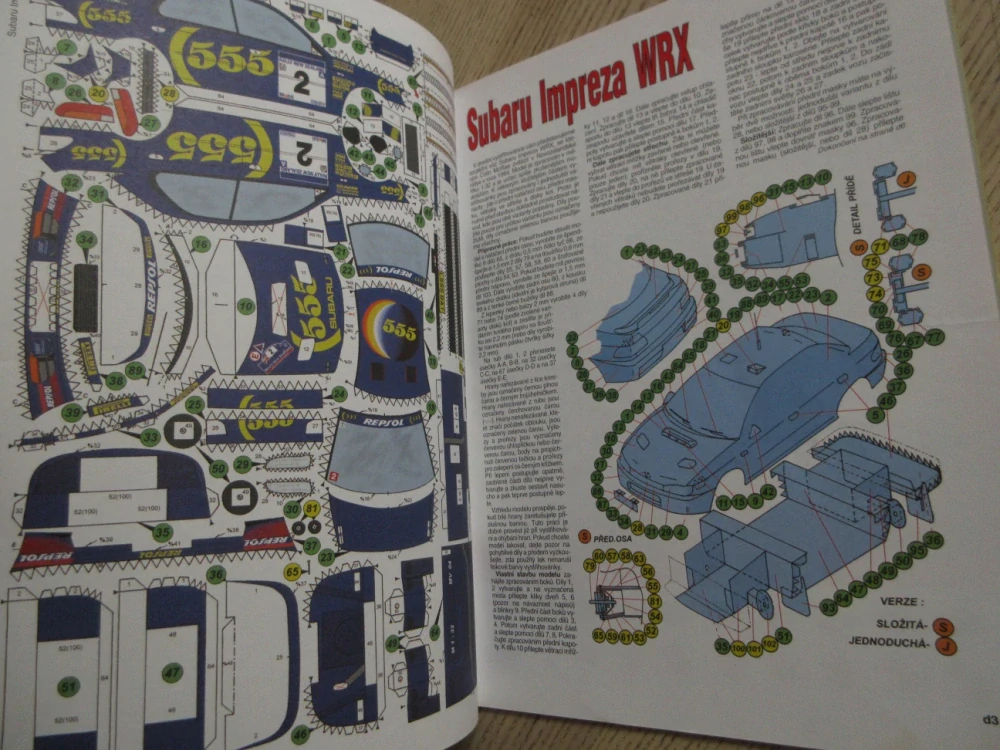 ABC, 22/1998, KOMPLETNÍ DÉČKA, SUBARU IMPREZA WRX