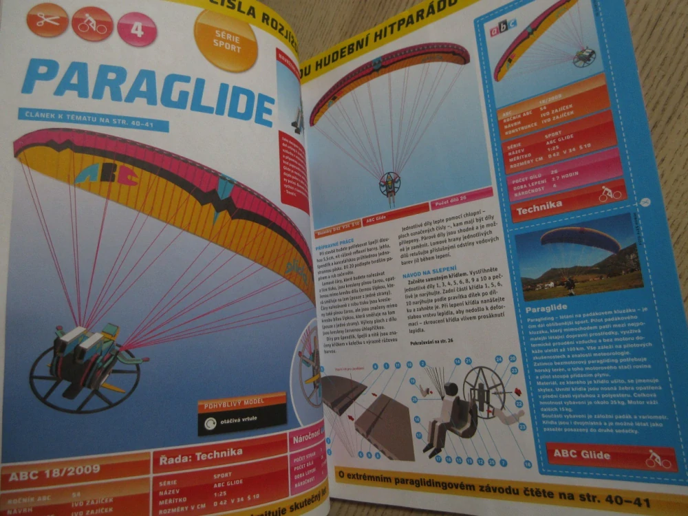 ABC, 18/2009, KOMPLETNÍ DÉČKA, SPORT, PARAGLIDE