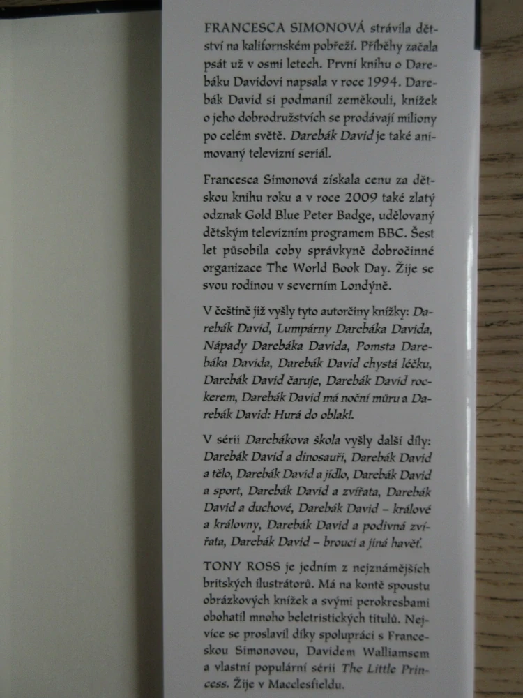 DAREBÁK DAVID A VESMÍR, FRANCESCA SIMONOVÁ, TONY ROSS, **an