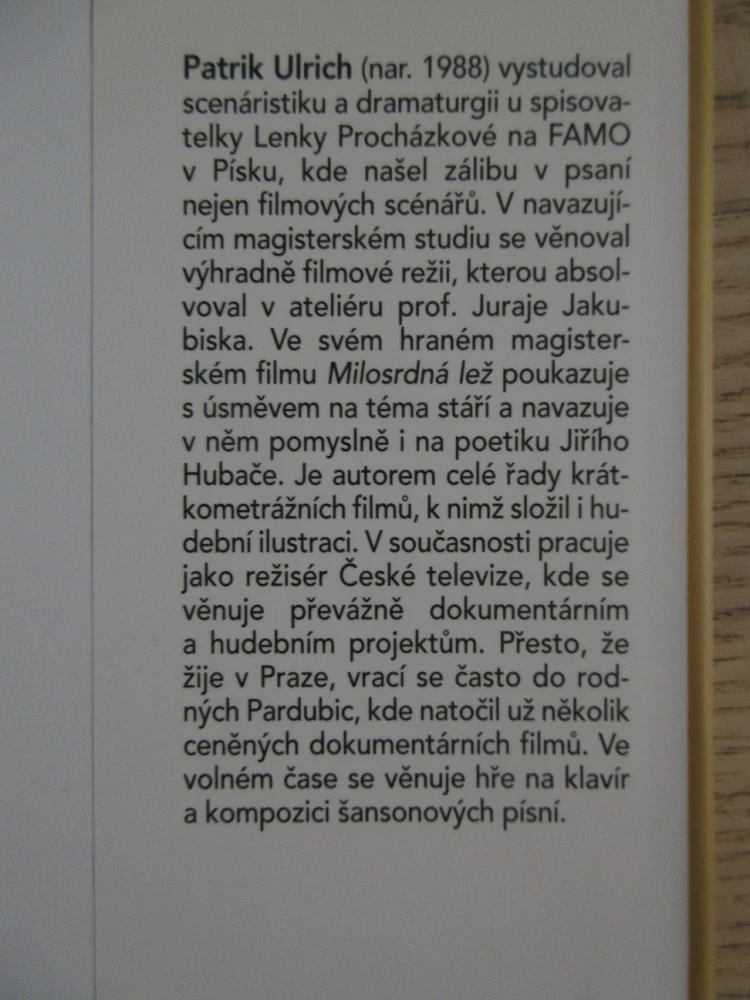 JIŘÍ HUBAČ: ŠLECHTIC PŘÍBĚHŮ, PATRIK ULRICH, **an