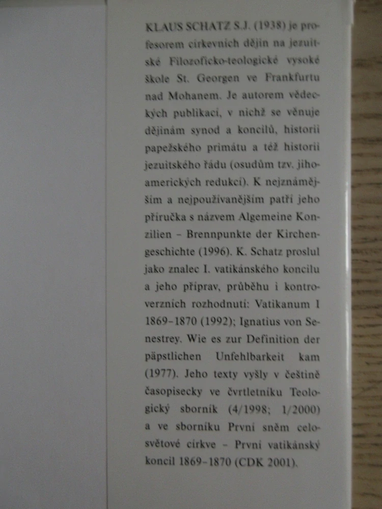 DĚJINY PAPEŽSKÉHO PRIMÁTU, KLAUS SCHATZ, **an