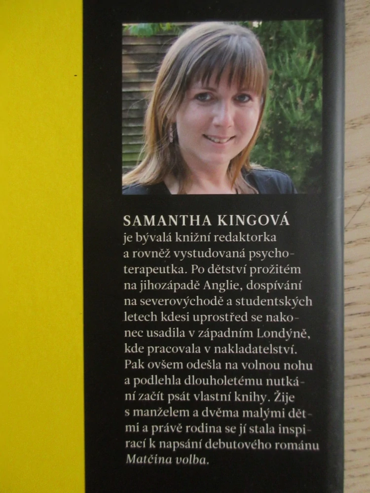 MATČINA VOLBA, SAMANTHA KINGOVÁ, **an