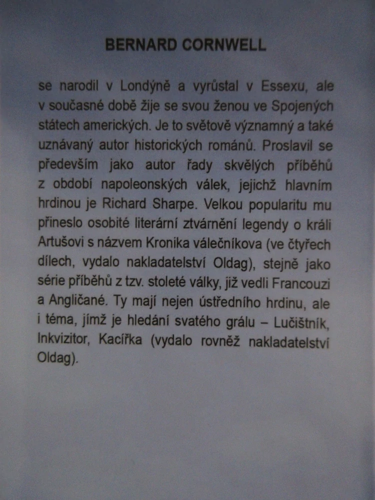 SHARPOVA KOŘIST, BERNARD CORNWELL, **an