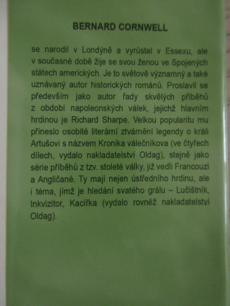 SHARPOVA BITVA, BERNARD CORNWELL, **an