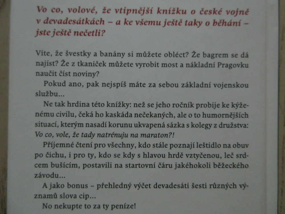 JEDU NA TY NOHY!, JAN RŮŽIČKA, **an