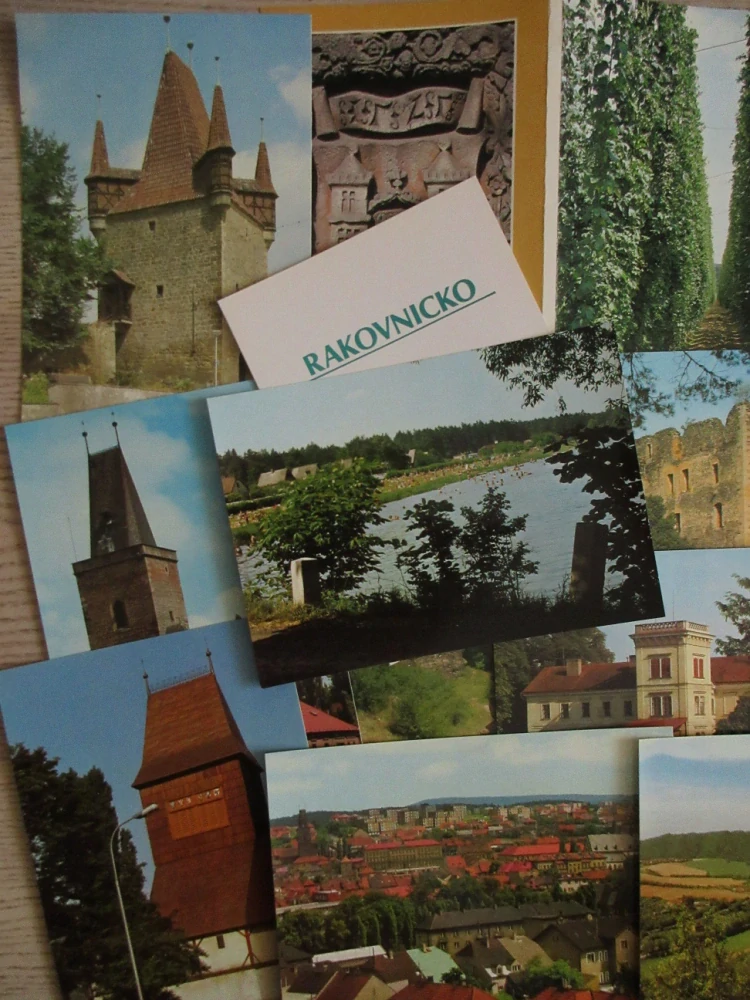 RAKOVNICKO, BEROUNKA, KŘIVOKLÁT, SLABCE, NOVÉ STRAŠECÍ, DŘEVÍČ, KRAKOVEC A DALŠÍ MÍSTA, 16X KARTIČKA, **an