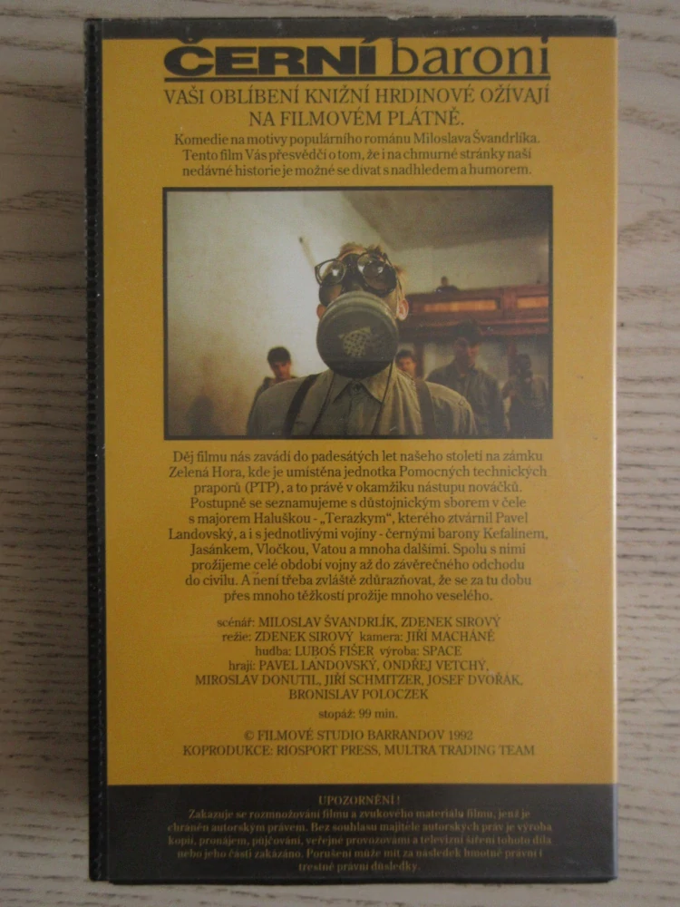 ČERNÍ BARONI, VHS VIDEOKAZETA