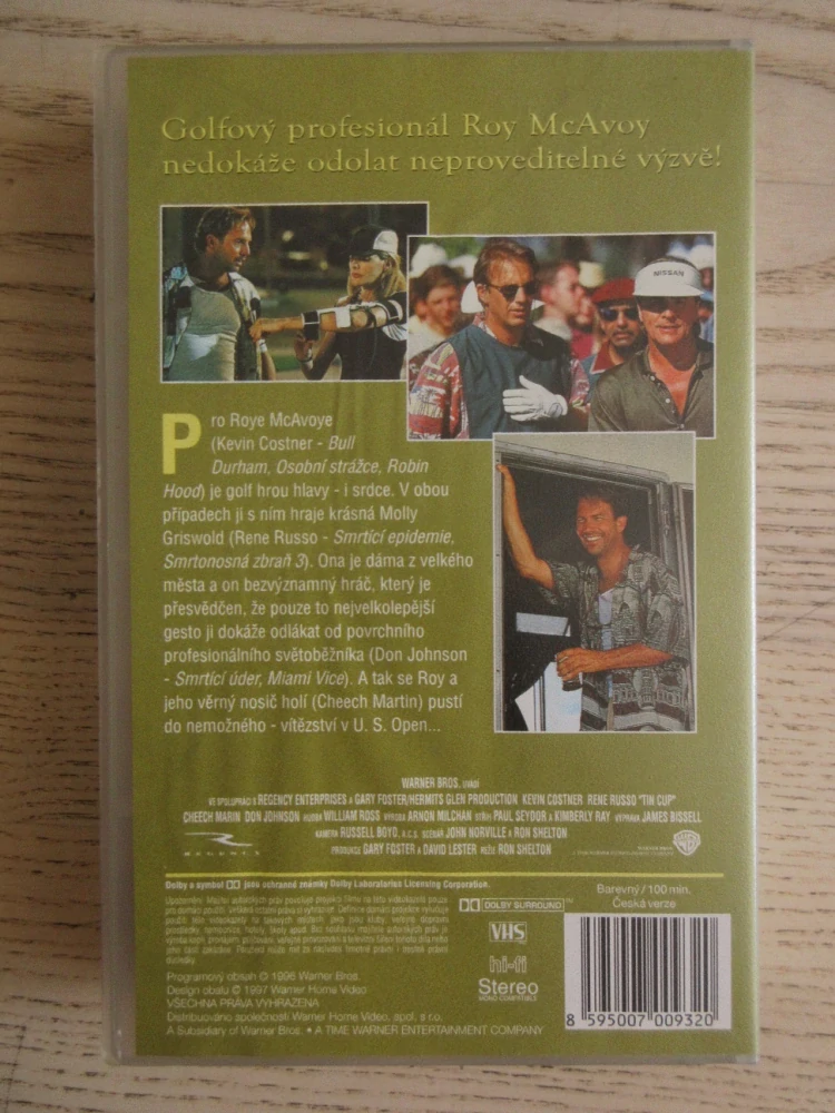 ZELENÝ SVĚT, K. COSTNER, R. RUSSO, VHS VIDEOKAZETA