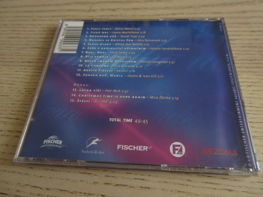 HVĚZDY VÁNOČNÍHO NEBE PRO NADACI VÁCLAVA FISCHERA, H. VONDRÁČKOVÁ, V. ŠPINAROVÁ, F. SLOVÁČEK A DALŠÍ, CD HUDBA