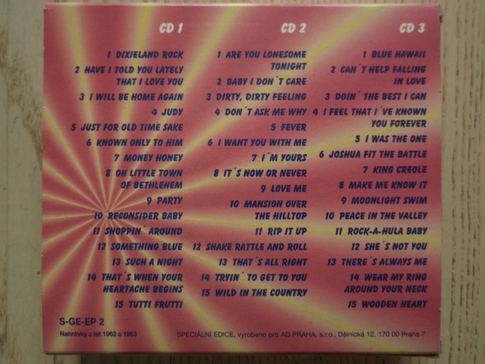 ELVIS PRESLEY, 3X CD HUDBA