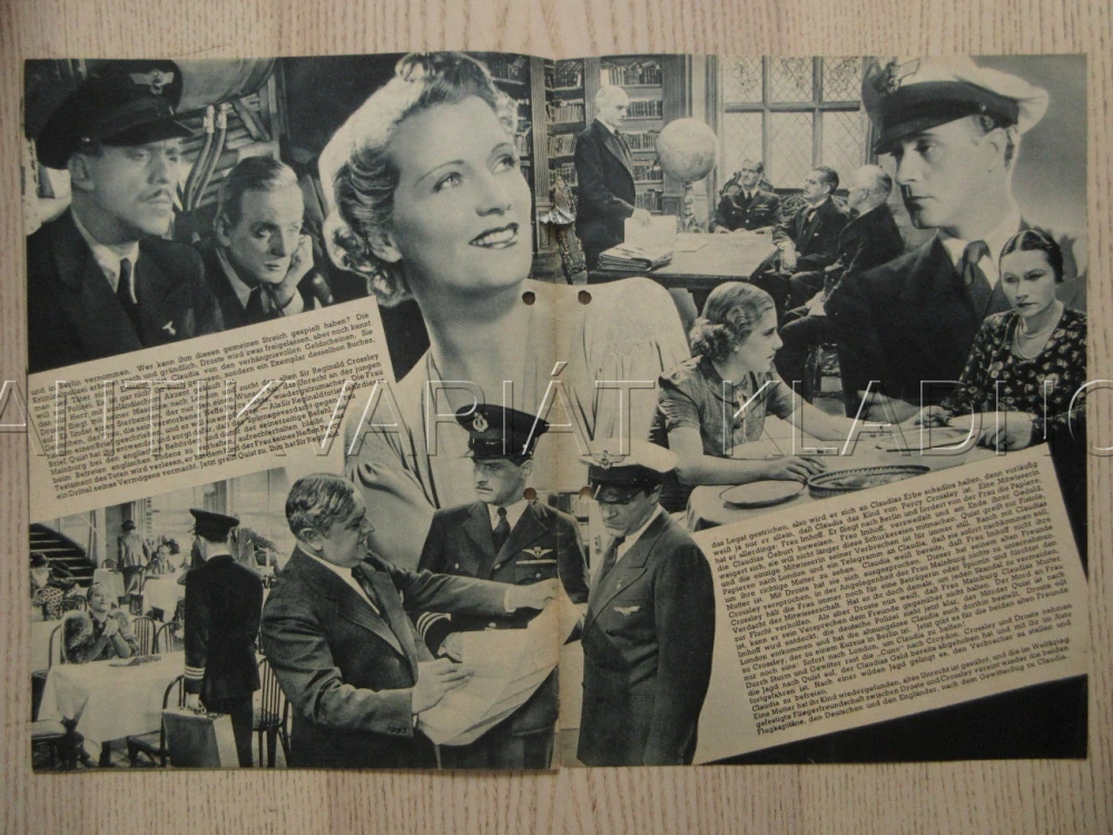 GEWITTERFLUG ZU CLAUDIA, W. FRITSCH, O. TSCHECHOWA, E. JÜRGENSEN, FILM NĚM. ŘÍŠE, FILM KURIER VBŠ Č. 2732