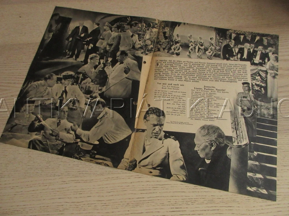 TAJEMNÉ DOBRODRUŽSTVÍ, G. FRÖHLICH, C. HORN, R. HELLBERG, FILM NĚM. ŘÍŠE, FILM KURIER VBŠ Č. 2895