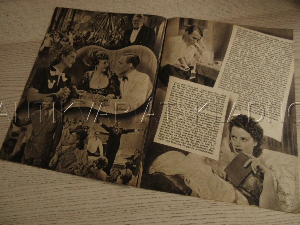 VERLIEBTES ABENTEUER, O. TSCHECHOWA, P. KLINGER, E. V. THELLMANN, FILM NĚM. ŘÍŠE, FILM KURIER VBŠ Č. 2899