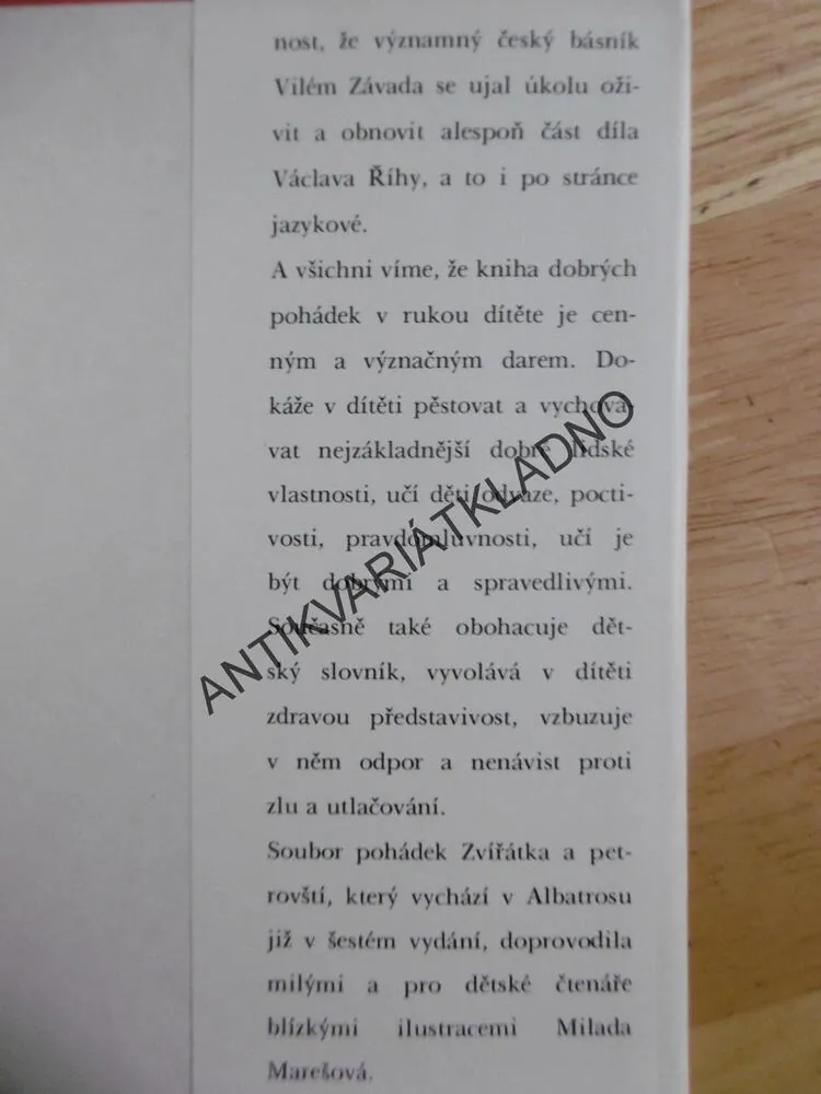 ZVÍŘÁTKA A PETROVŠTÍ, VÁCLAV ŘÍHA, **an