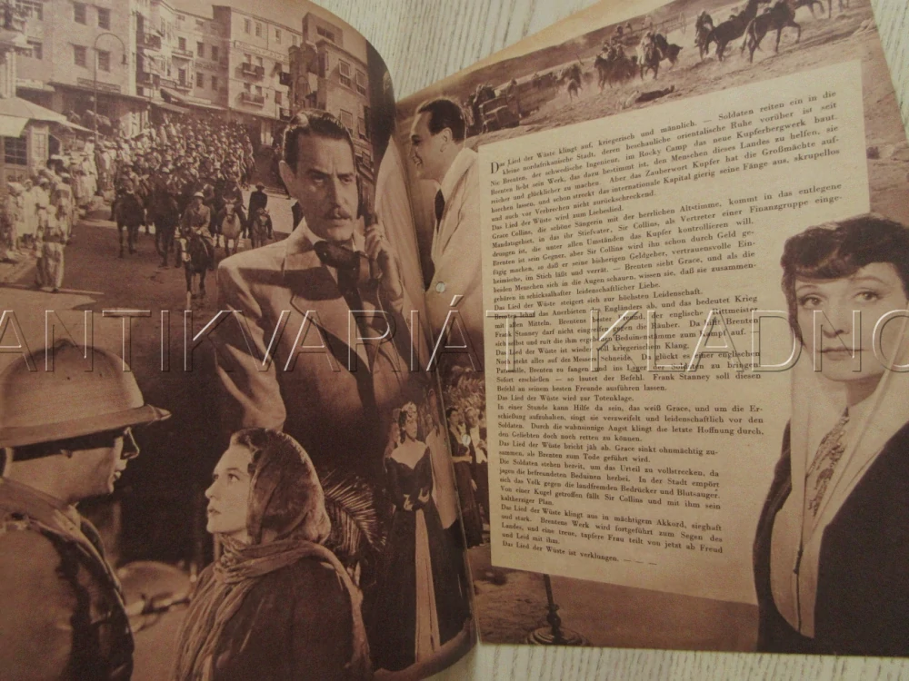 PÍSEŇ POUŠTĚ, Z. LEANDER, F. DOMIN, G. KNUTH, FILM NĚM. ŘÍŠE, FILM KURIER VBŠ Č. 3034
