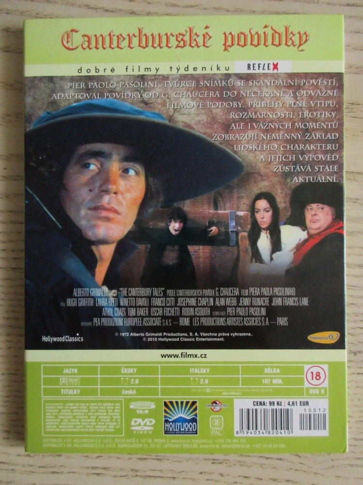 CANTERBURSKÉ POVÍDKY, P. P. PASOLINI, DVD FILM