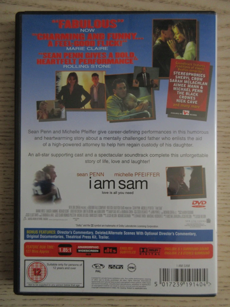 JMENUJI SE SAM, S. PENN, M. PFEIFFER, GB OBAL, ČESKÉ DVD FILM