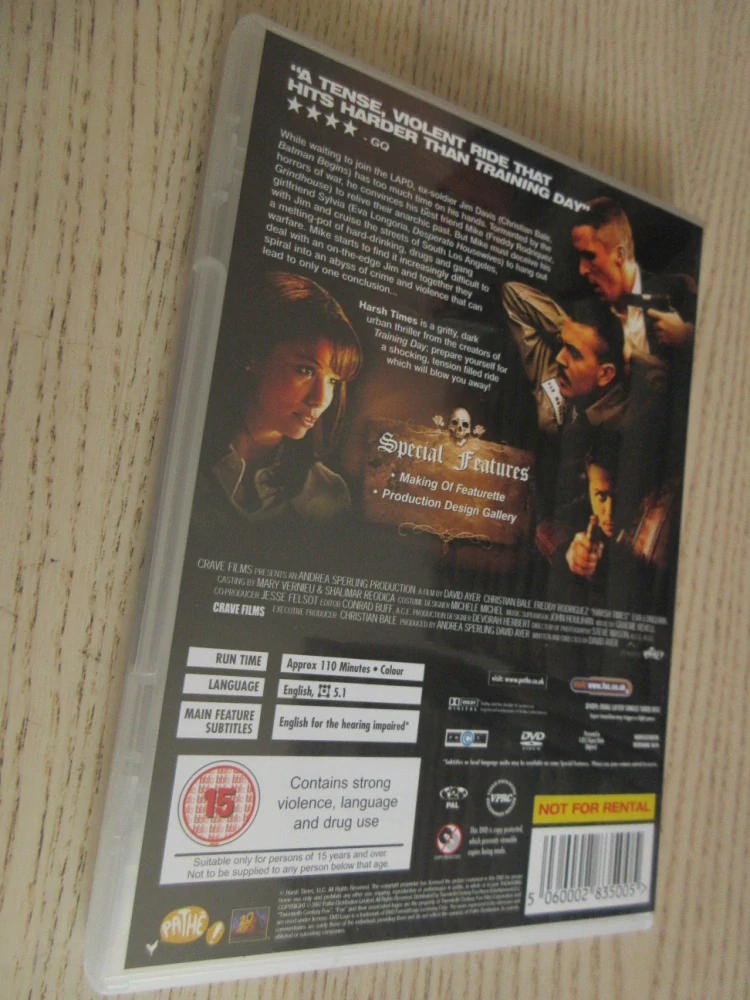 DRSNÝ ČASY, CH. BALE, F. RODRIGUEZ, GB OBAL, ČESKÉ DVD FILM
