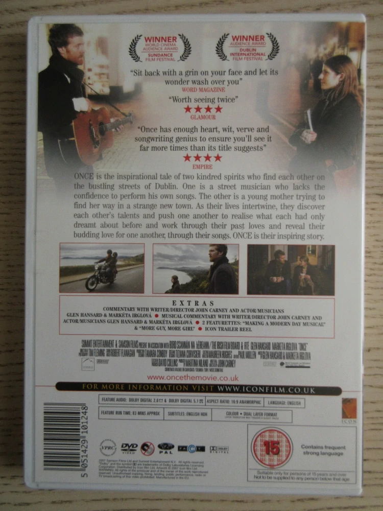ONCE, M. IRGLOVÁ, G. HANSARD, GB OBAL, ČESKÉ DVD FILM