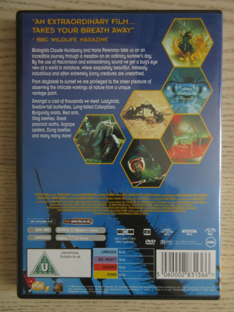 MICROCOSMOS, GB OBAL, ČESKÉ DVD FILM