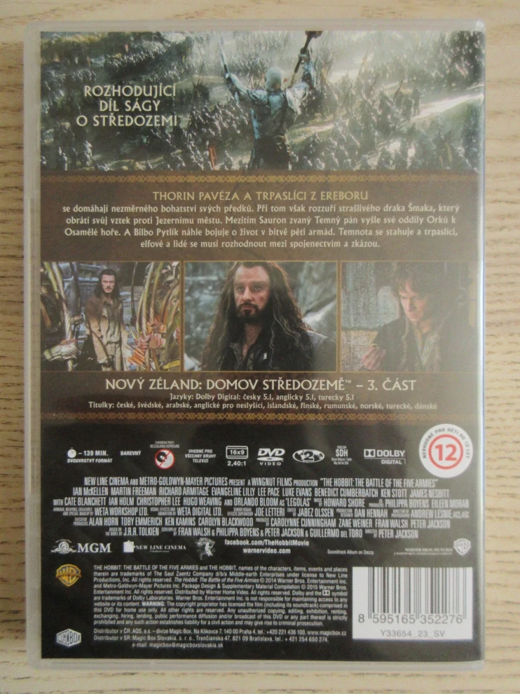 HOBIT: BITVA PĚTI ARMÁD, DVD FILM