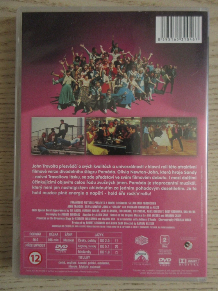 POMÁDA, J. TRAVOLTA, DVD FILM
