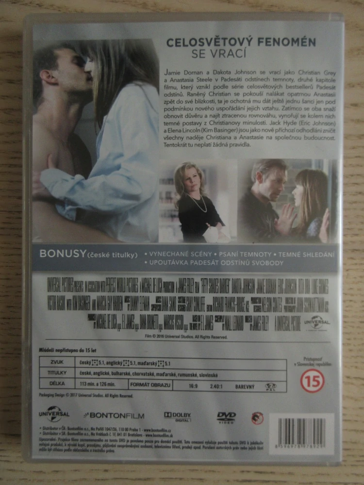 PADESÁT ODSTÍNŮ TEMNOTY, D. JOHNSON, DVD FILM