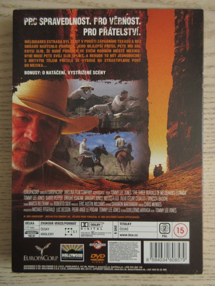 TŘI POHŘBY, T. L. JONES, DVD FILM