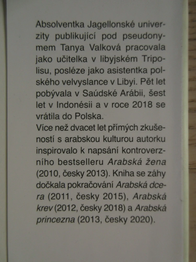ARABSKÁ PRINCEZNA, TANYA VALKOVÁ, **an