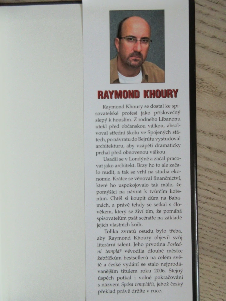 SPÁSA TEMPLÁŘŮ, RAYMOND KHOURY, **an
