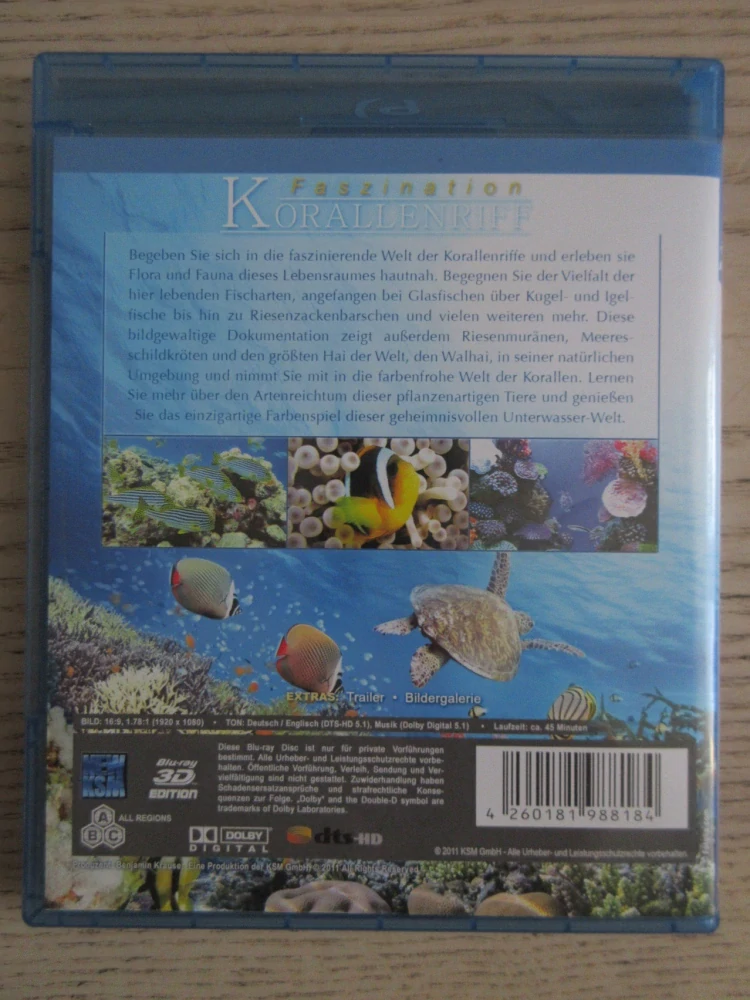 FASZINATION KORALLENRIFF, BLURAY DVD FILM 