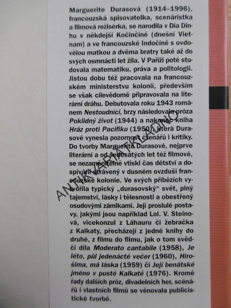 MILENEC, MARGUERITE DURASOVÁ