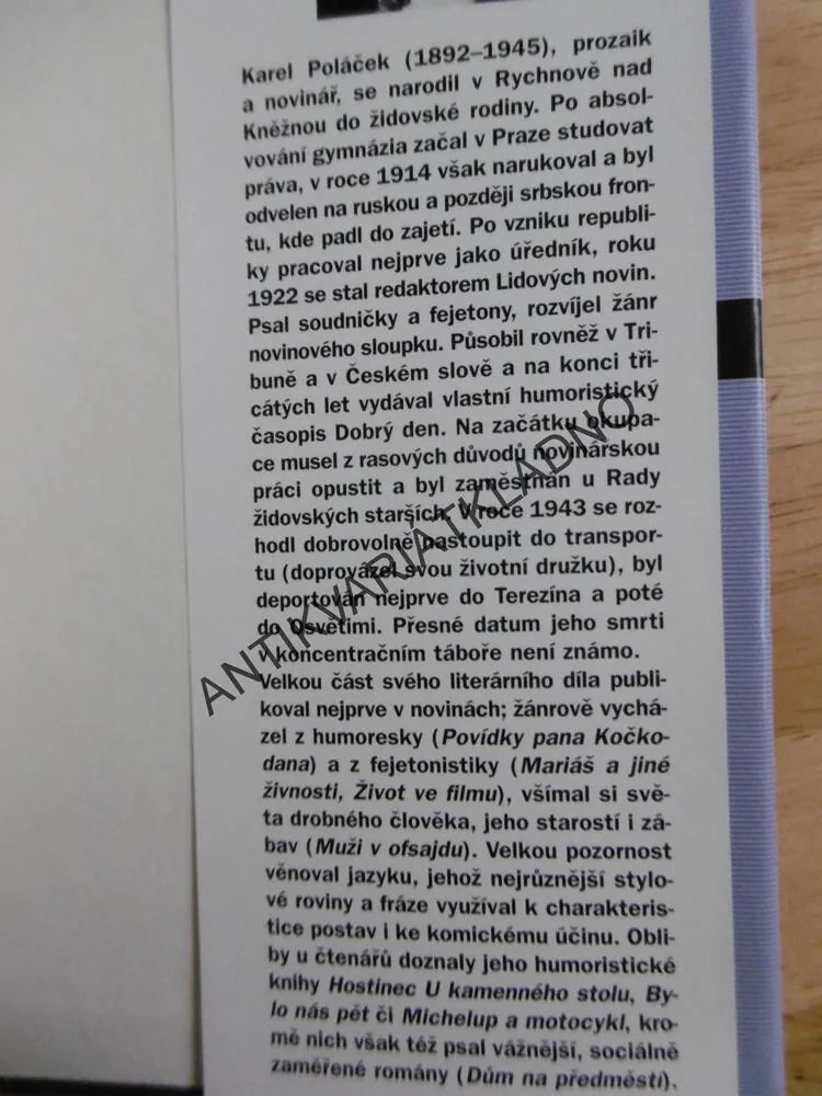HOSTINEC U KAMENNÉHO STOLU, KAREL POLÁČEK, **an