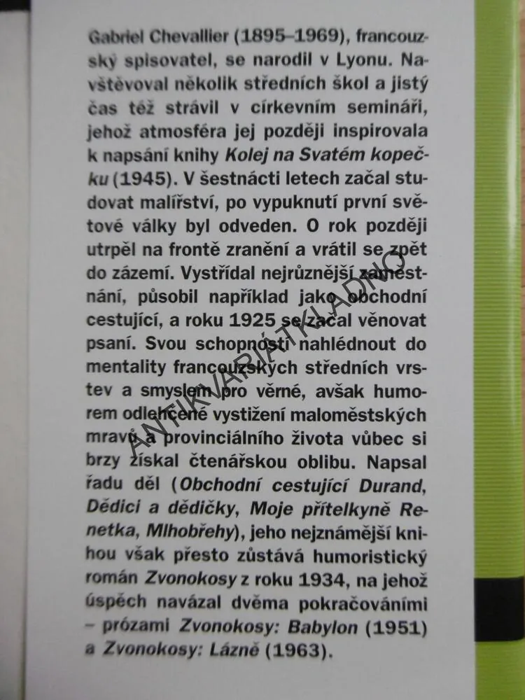 ZVONOKOSY,GABRIEL CHEVALLIER