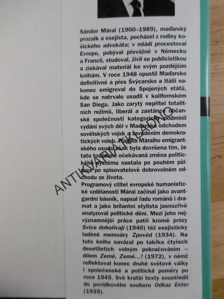 SVÍCE DOHOŘÍVAJÍ, SÁNDOR MÁRAI, **an